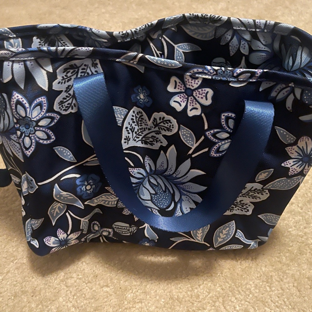 Vera Bradley Navy and Light Blue Floral Tote
